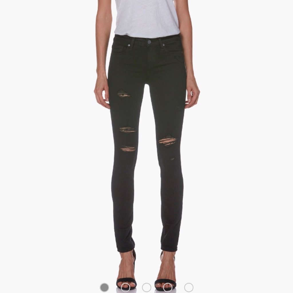 Paige Verdugo Ultra Skinny Black Jeans Size 25